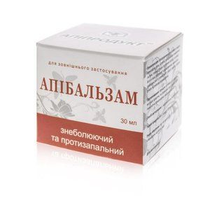 Апібальзам знеболюючий та протизапальний 30мл (червоний)